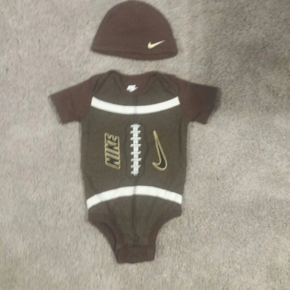 Nike Other - 6 Month Nike Football Onesie With Hat
